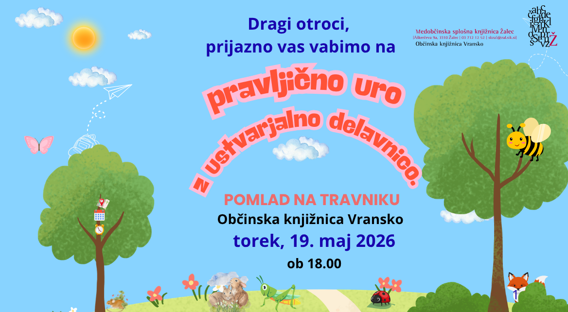 RAVLJIČNA URA Vransko maj 2026 slider