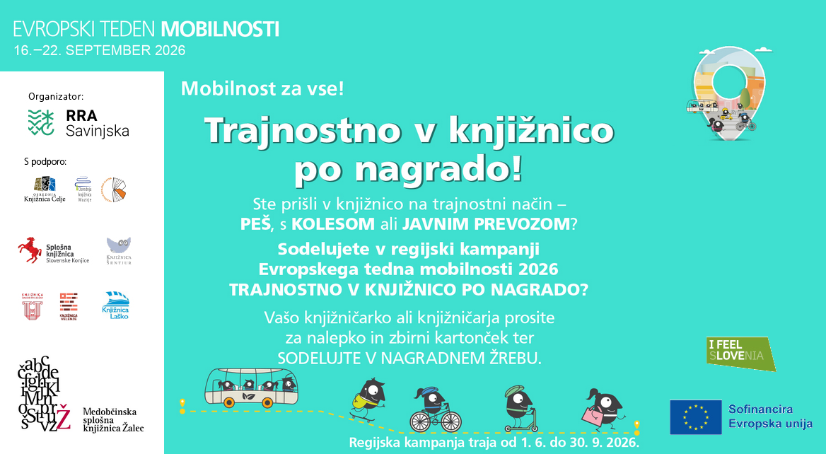 Trajnostno v knjižnico po nagrado 2026