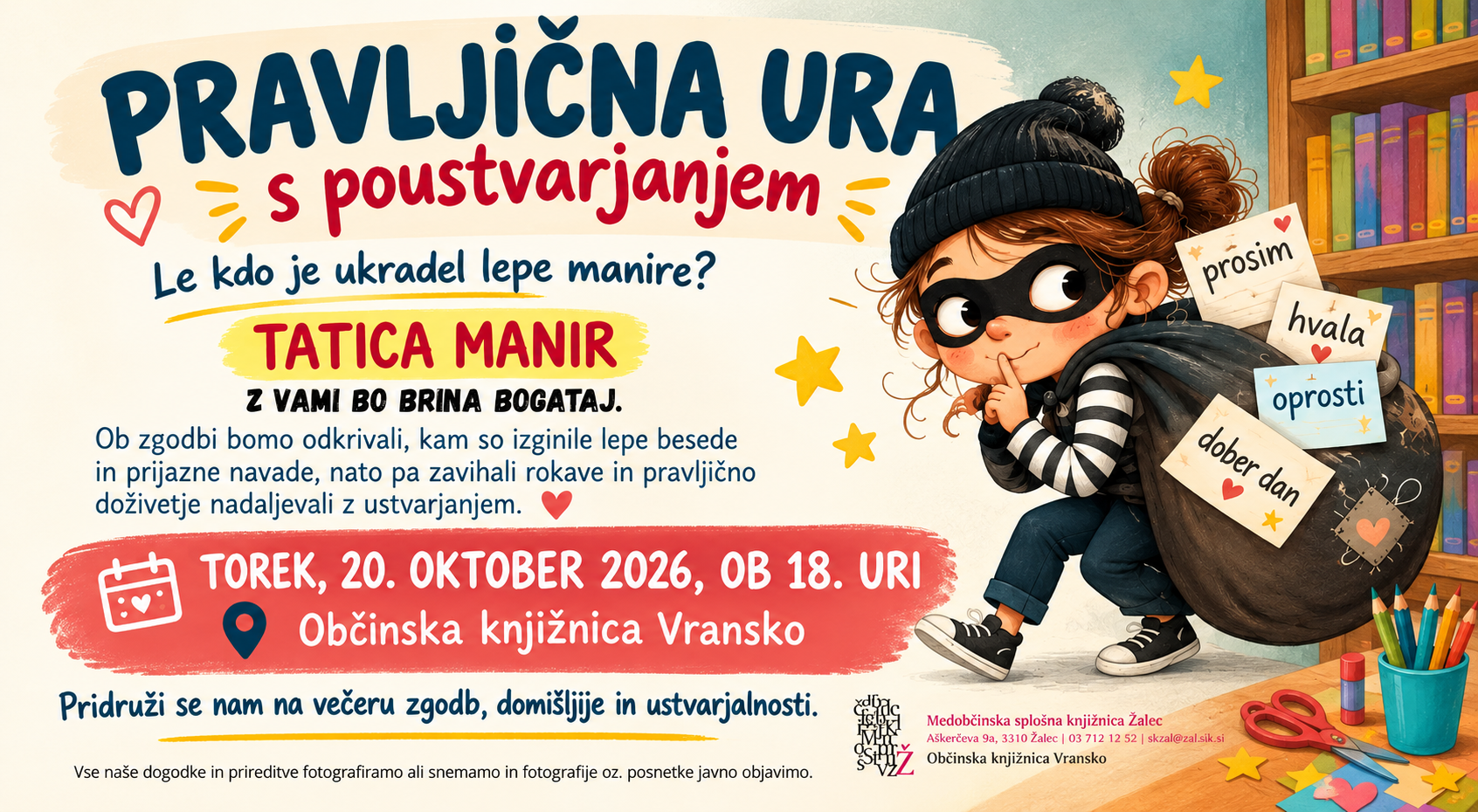 Pravljična ura Vransko 20.10.2026